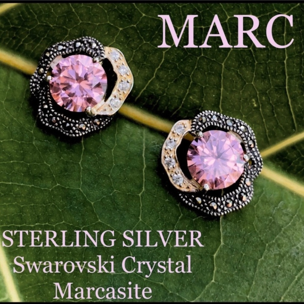 MARC Sterling Silver Swarovski crystal earrings